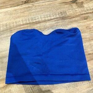 Dynamite Blue Ribbed Tank Top